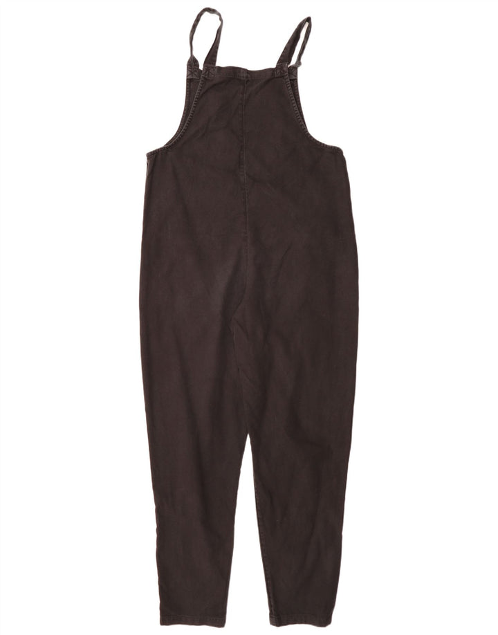 Lucy & Yak Damen Langer Latzhose-Overall UK 12 Mittelschwarze Baumwolle