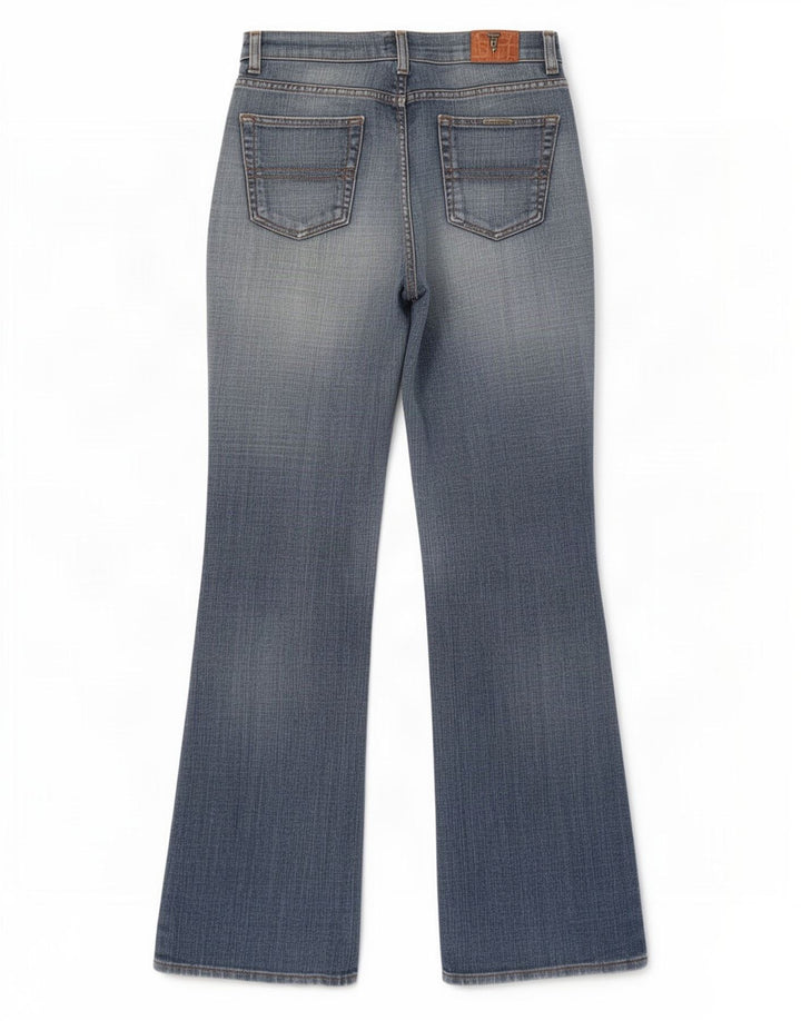 Trussardi Damen Bootcut-Jeans W30 L33 Blaue Baumwolle