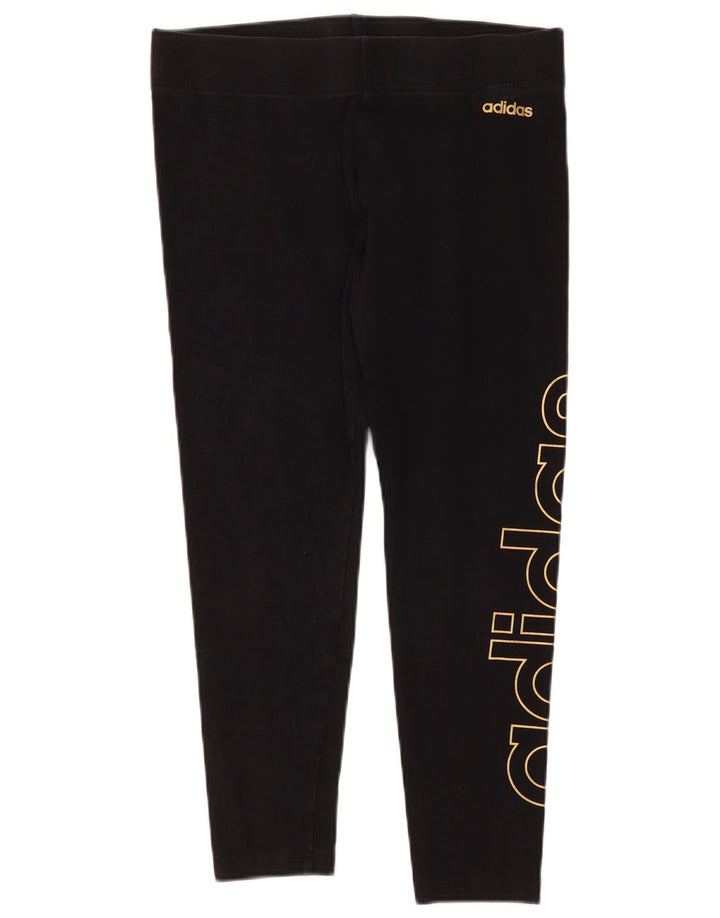 Adidas Damen Graphic Leggings UK 16/18 Large Schwarz