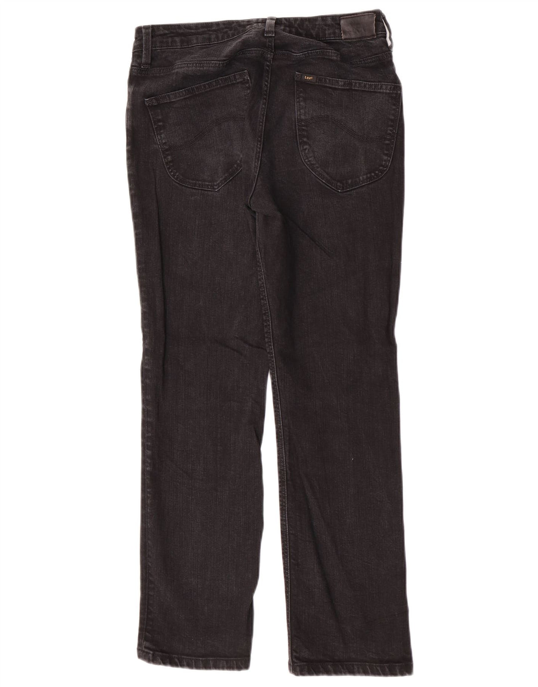 Lee Damen Marion Straight Jeans W30 L28 Schwarze Baumwolle