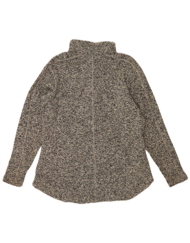 Columbia Herren-Sweatshirt mit Knopfkragen, großes, grau meliertes Polyester
