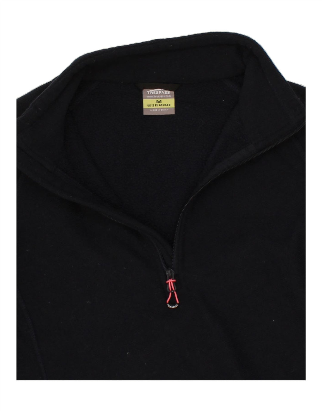 TRESPASS Womens Fleece Jumper UK 12 Medium  Navy Blue Polyester Vintage Trespass and Second-Hand Trespass from Messina Hembry 