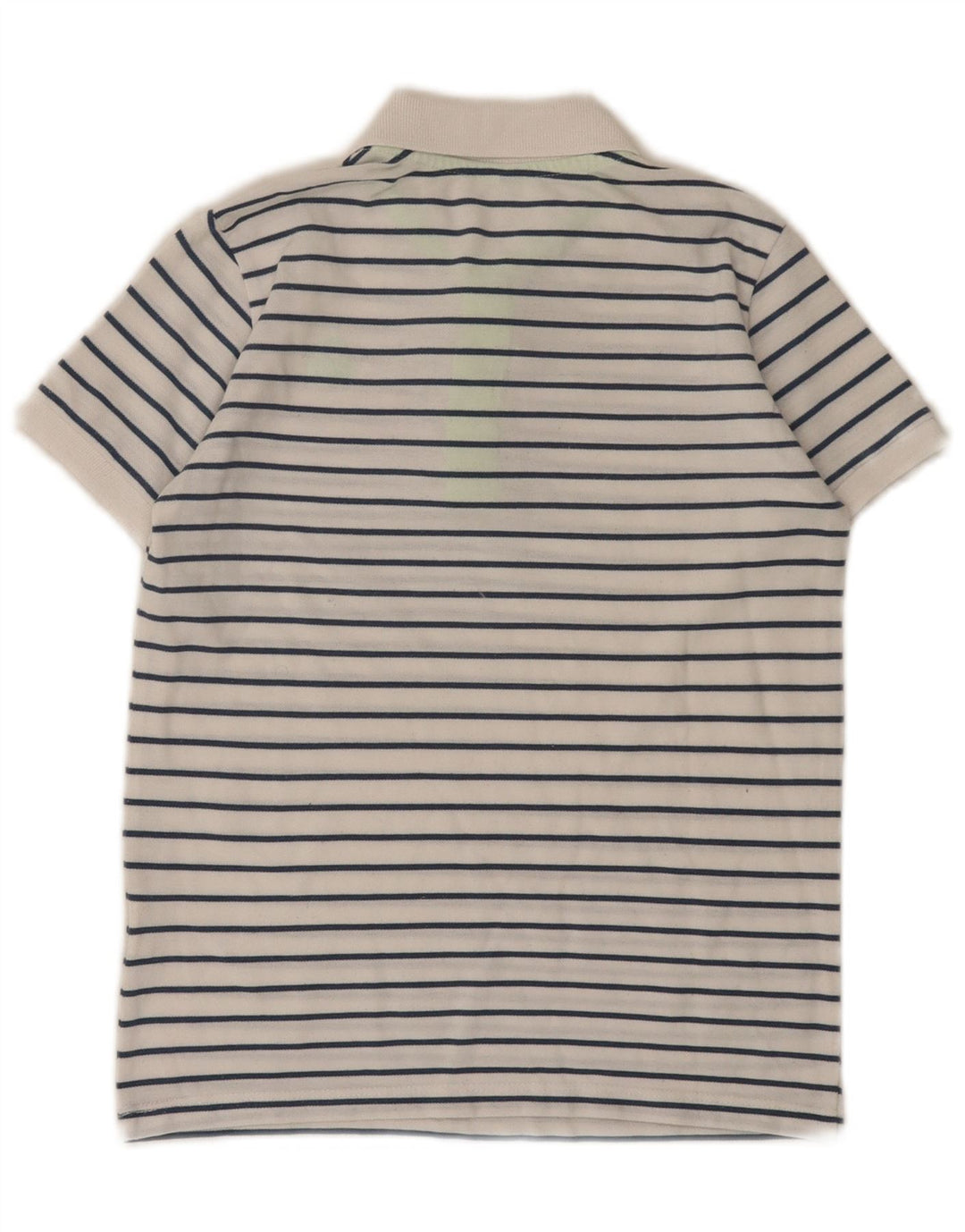Benetton Poloshirt für Jungen, 8–9 Jahre, groß, weiß gestreift, Polyester