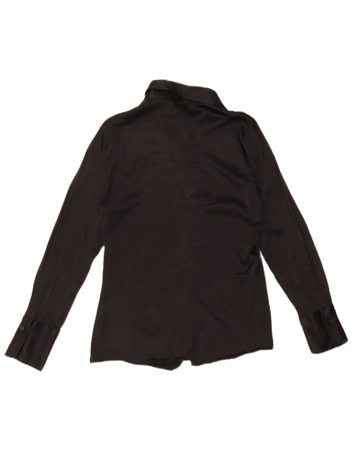 Zara Damen Hemdbluse UK 14 Large Schwarz