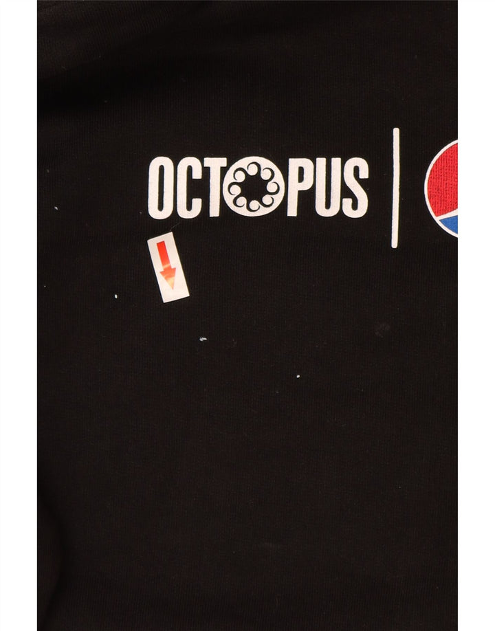Octopus Herren-Kapuzenpullover mit Grafik, mittelschwarz, Baumwolle