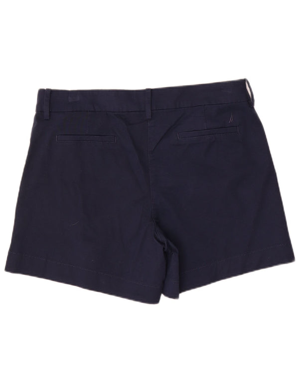 Nautica Damen Chino-Shorts US 12 Large W34 Marineblaue Baumwolle