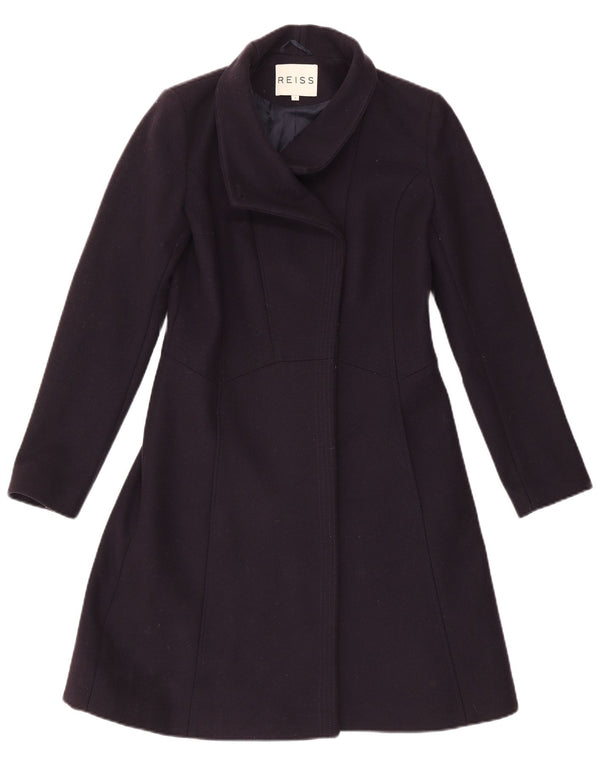 Reiss Damenmantel UK 10 Small Lila Wolle