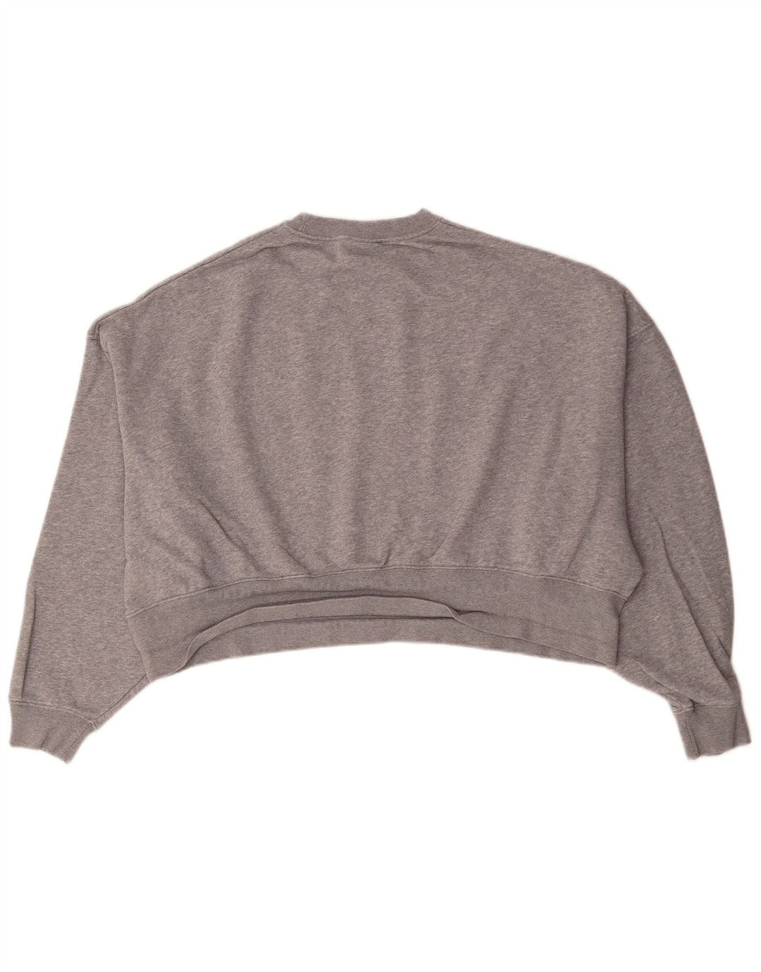 Nike Womens Crop Oversized Sweatshirt Pullover UK 10 Small Grau meliert