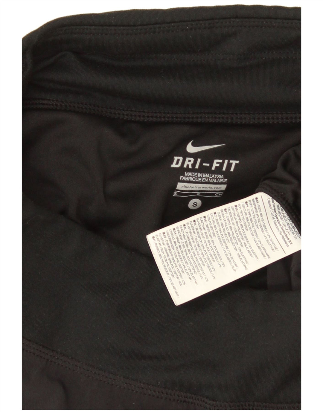 Nike Damen Dri Fit Sport Shorts UK 10 Small Schwarz Polyester