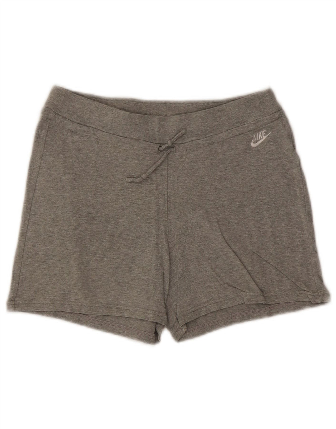 NIKE Damen Sportshorts UK 8/10 Small Graue Baumwolle