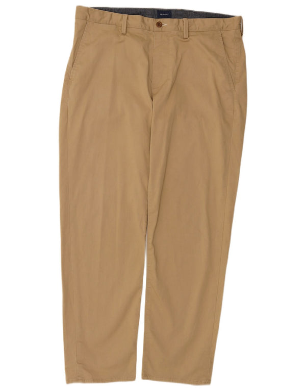 Gant Herren gerade Chinohose W36 L30 Beige Baumwolle