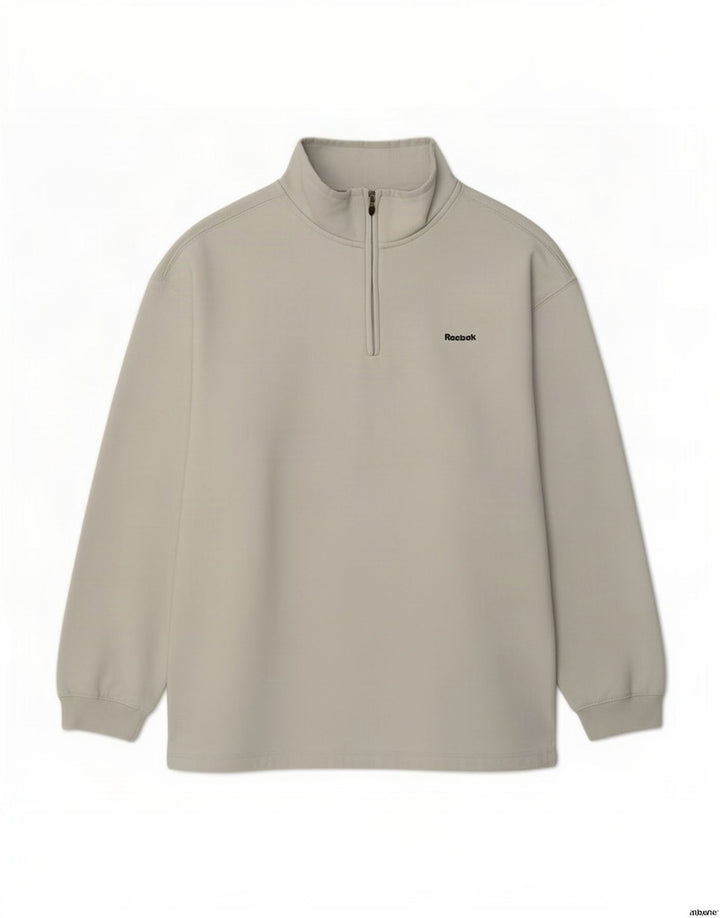 Reebok Herren-Sweatshirt mit Reißverschluss, XL, grau, Polyester