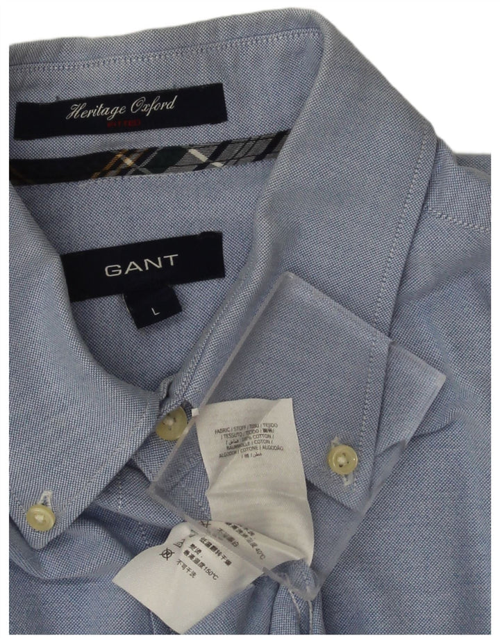 Gant Herren Heritage Oxford-Hemd, groß, aus blauer Baumwolle