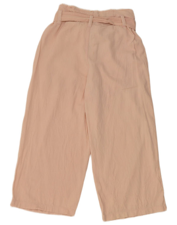 Topshop Capri-Hose für Damen mit hoher Taille, UK 12, M, W30, L21, Rosa, Baumwolle