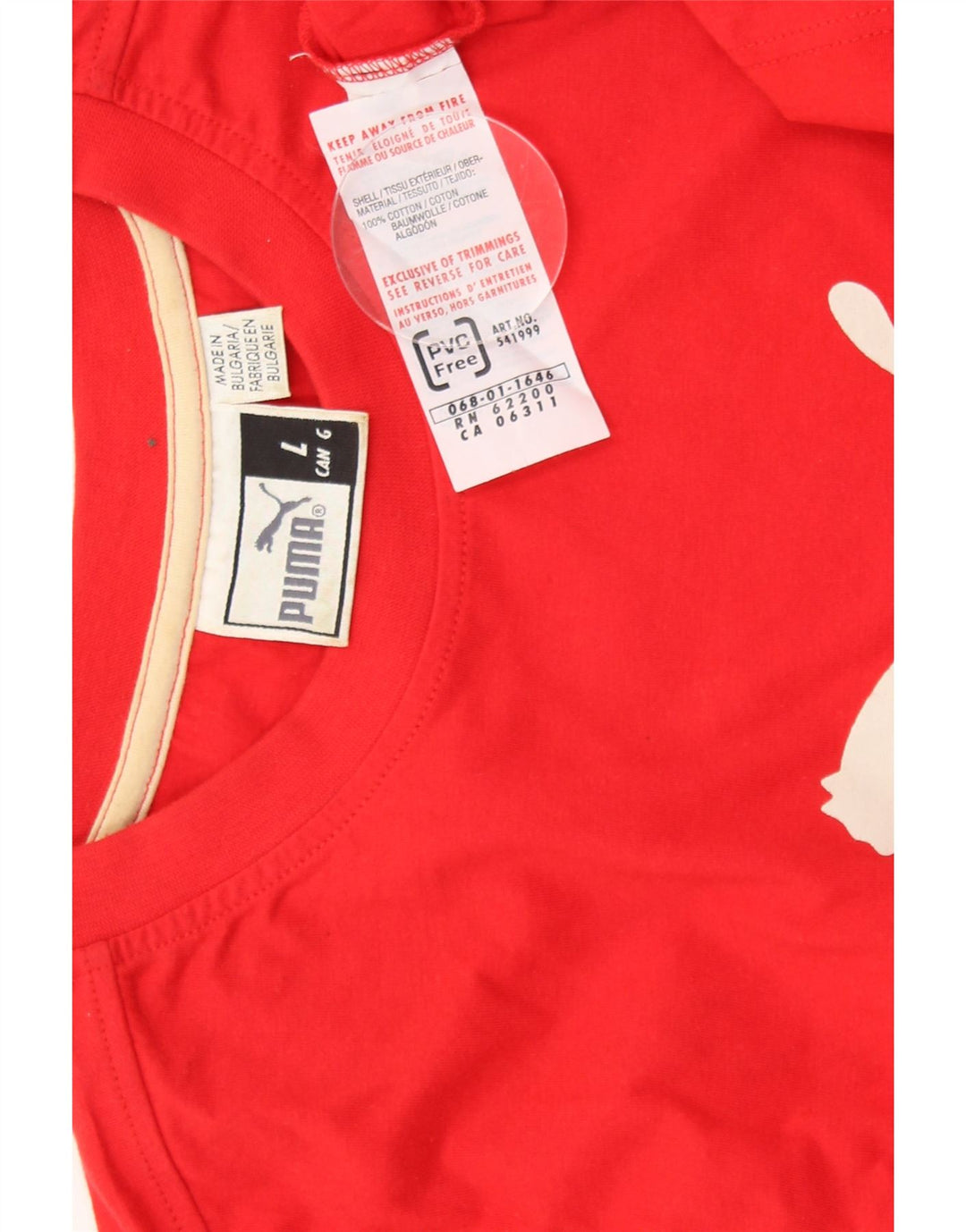PUMA Herren Graphic Vest Top Große rote Baumwolle