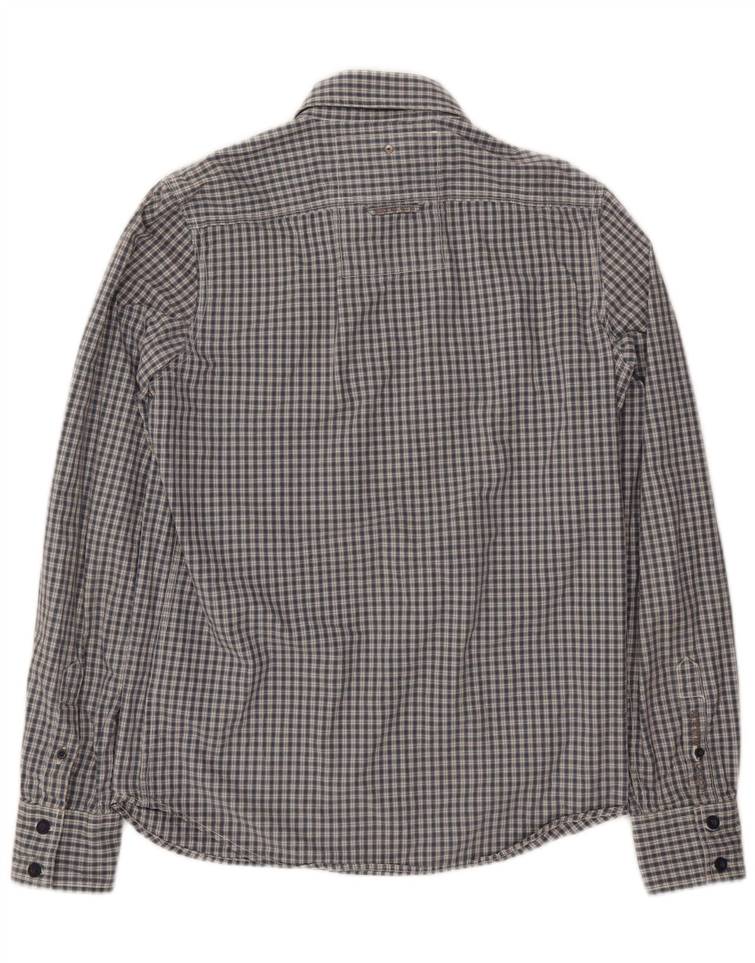 Superdry Herrenhemd aus Baumwolle, groß, blau kariert