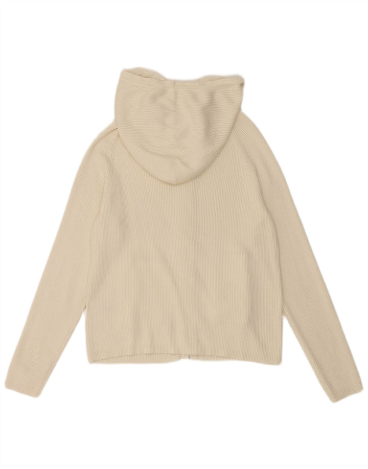 Marks & Spencer Damen-Cardigan mit Kapuze, Gr. 12, Mittel, gebrochenes Weiß