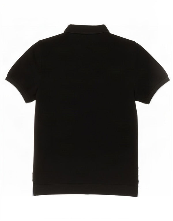Massimo Dutti Herren-Poloshirt, groß, schwarze Baumwolle