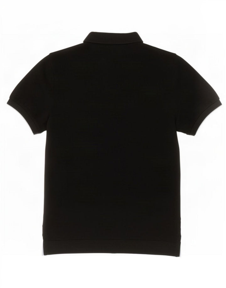 Massimo Dutti Herren-Poloshirt, groß, schwarze Baumwolle