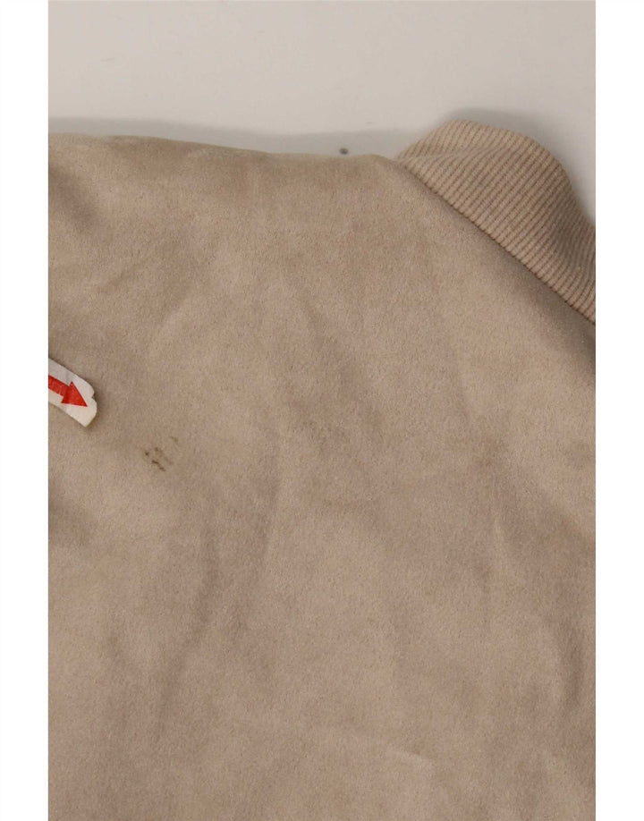 Zara Damen Übergroße Bomberjacke UK 14 Medium Beige Polyester