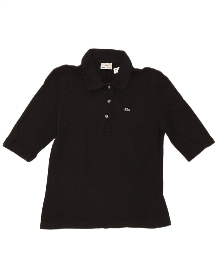 Lacoste Damen-Poloshirt, Größe 42, große schwarze Baumwolle
