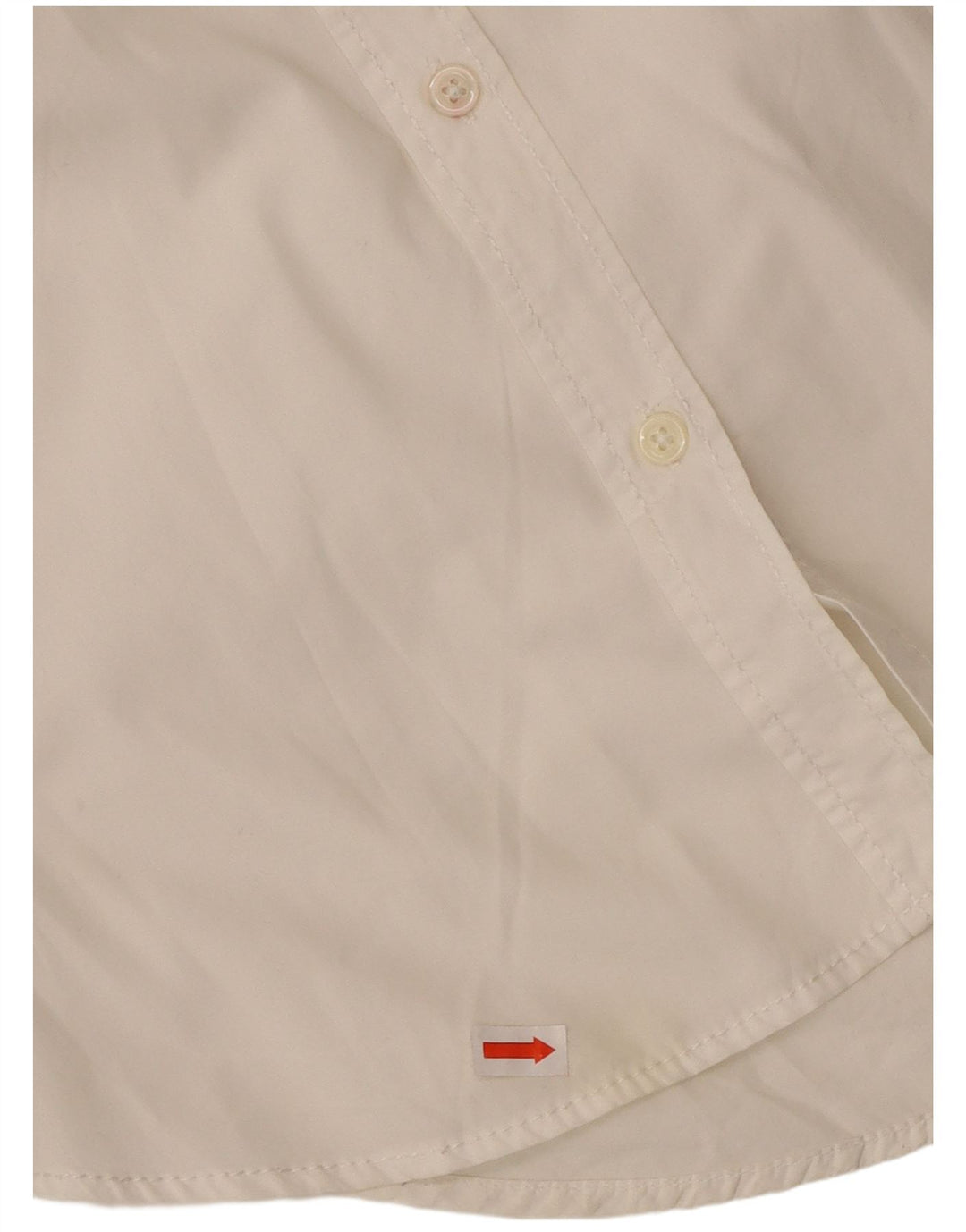 BENETTON Damen-Oversize-Hemd, UK 6, XS, weiße Baumwolle