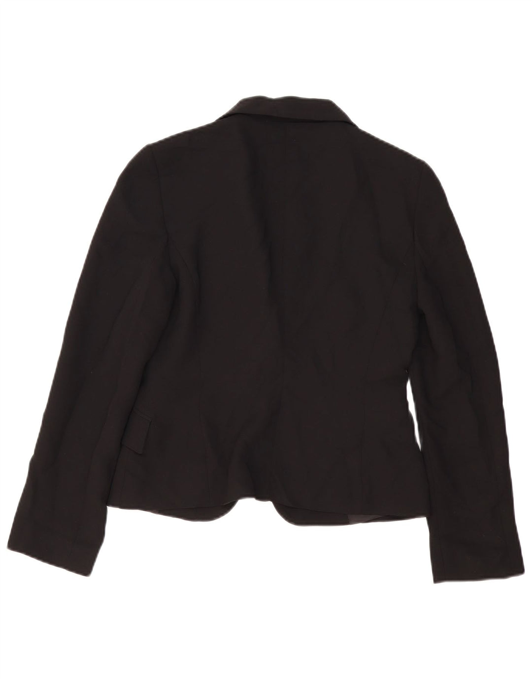 Zara Damen 1-Knopf-Blazerjacke EU 38 Mittelschwarzes Polyester