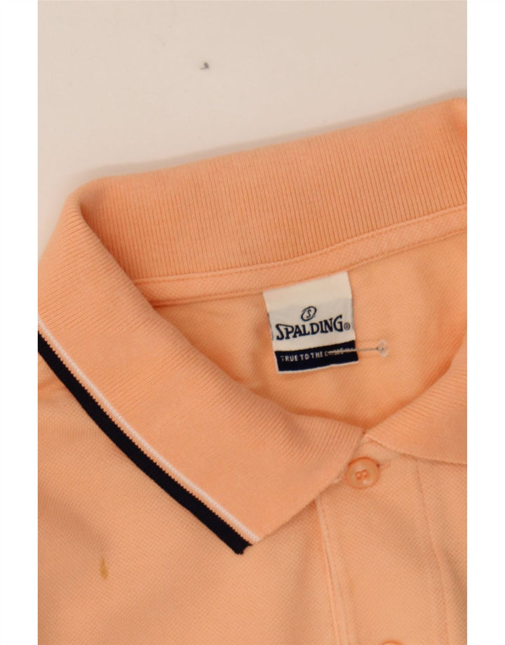 SPALDING Mens Polo Shirt Large Orange Cotton Vintage Spalding and Second-Hand Spalding from Messina Hembry 