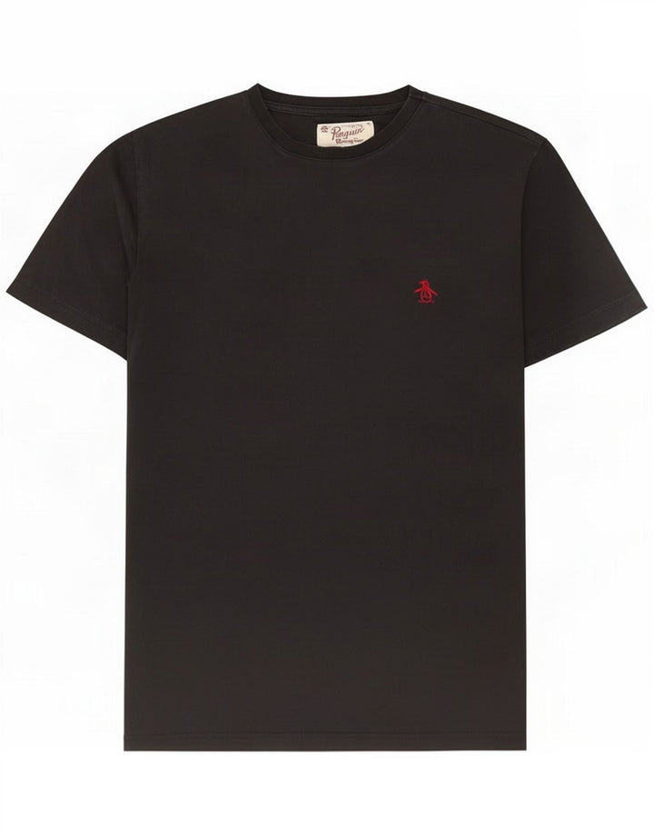 Penguin Herren T-Shirt Top Medium Schwarz Baumwolle