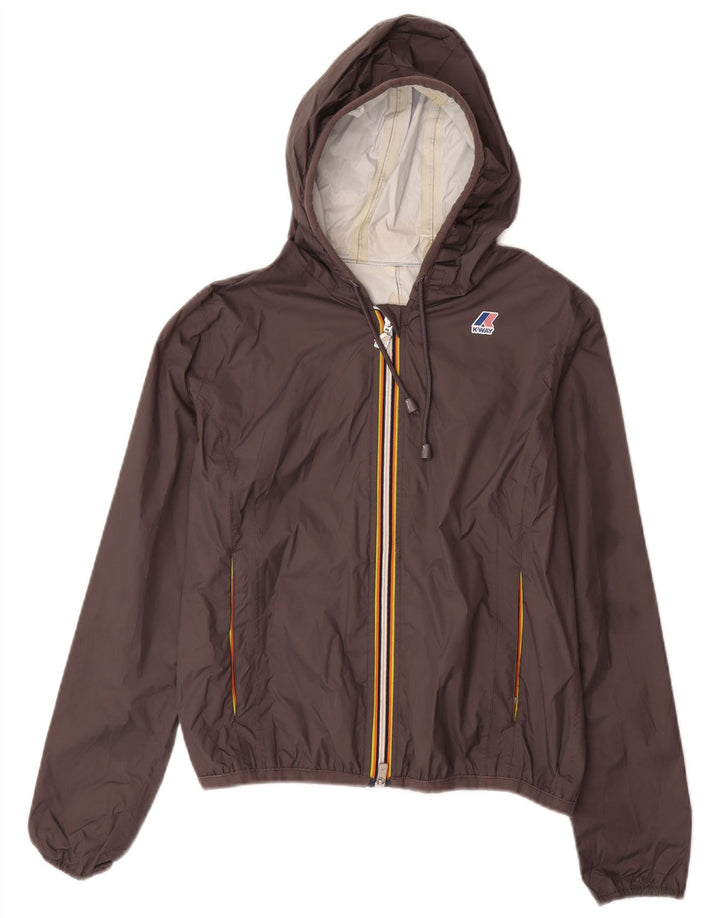 K-WAY Jungen-Regenjacke mit Kapuze, 6–7 Jahre, graues Polyamid