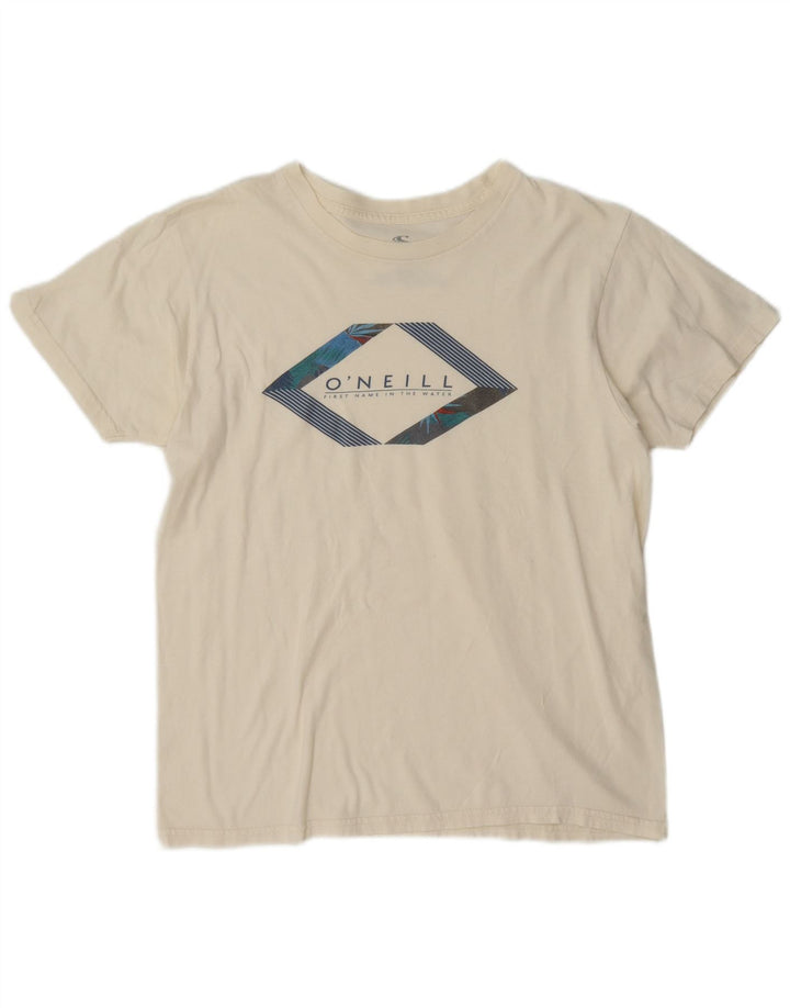 O'Neill Herren-T-Shirt mit Standard-Passform, mittelgroß, cremefarbene Baumwolle