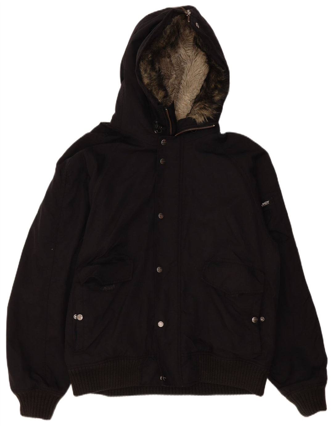 Woolrich Herren Bomberjacke mit Kapuze UK 42 XL Schwarz
