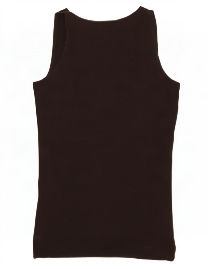 Massimo Dutti Damen Weste Top UK 8 Small Braun