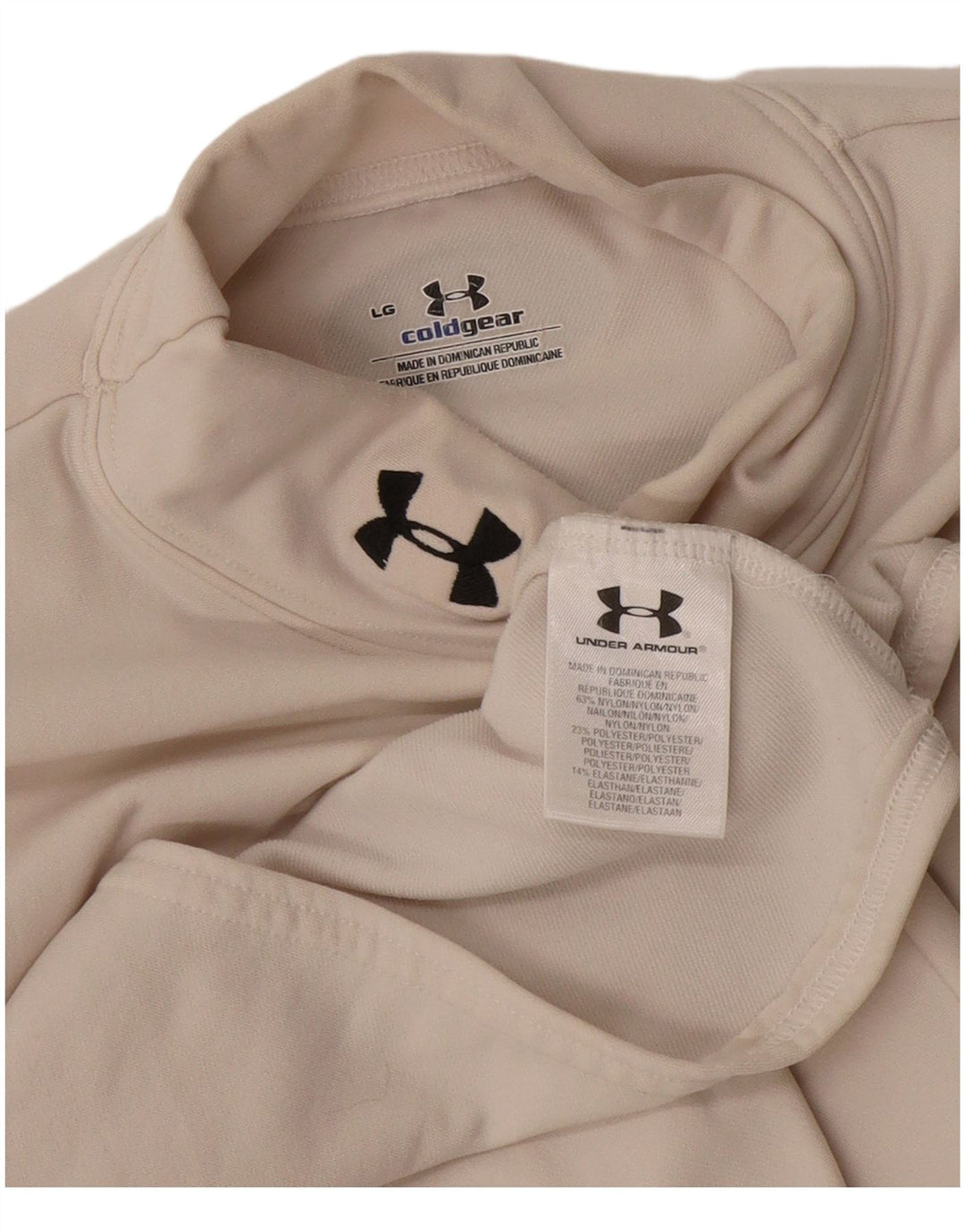 Under Armour Damen Cold Gear Top Langarm Large Off White Nylon