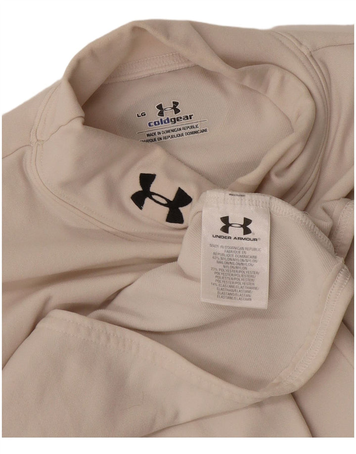 Under Armour Damen Cold Gear Top Langarm Large Off White Nylon