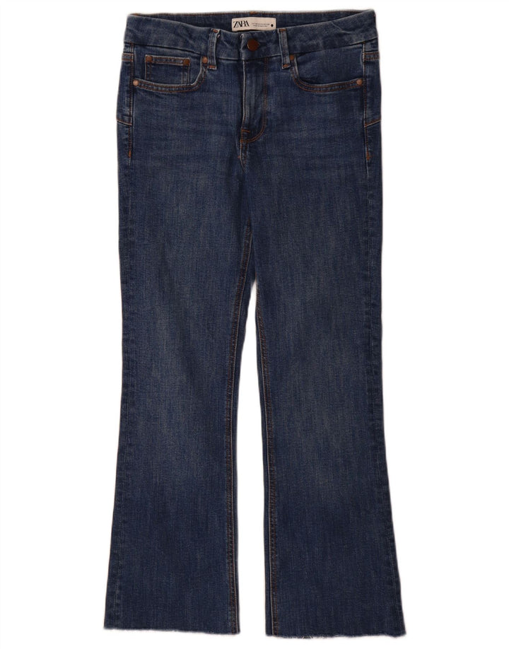 Zara Damen Bootcut Jeans EU 36 XS W26 L28 Blau
