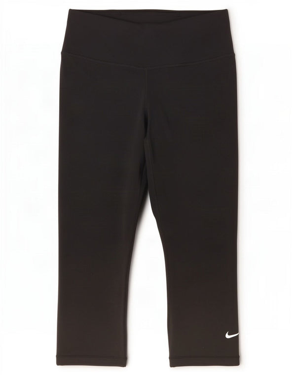 Nike Damen Dri Fit Capri-Leggings, Größe S, Größe S, Schwarz, Polyester