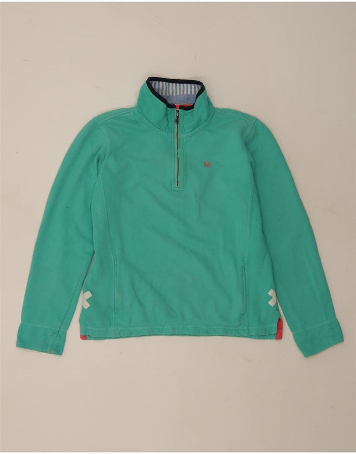 CREW CLOTHING Damen Übergroßer Sweatshirt-Pullover UK 12 Mittelgrün