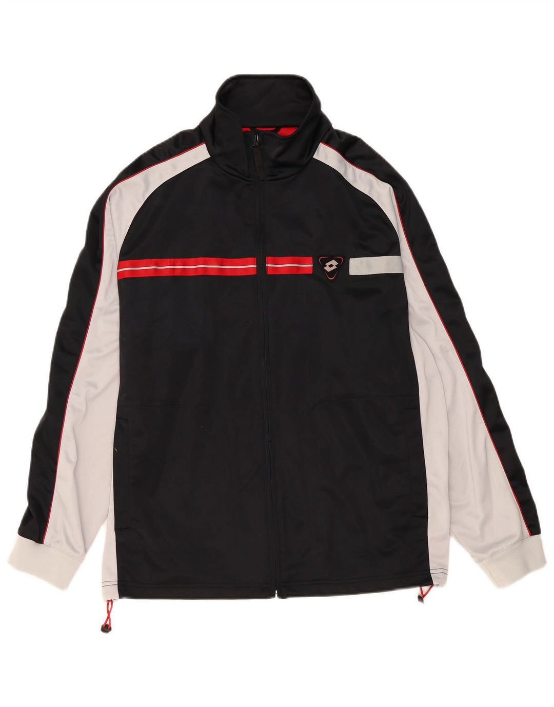 Lotto Herren-Trainingsanzug-Oberteil, Jacke, XL, Schwarz, Colourblock-Polyester