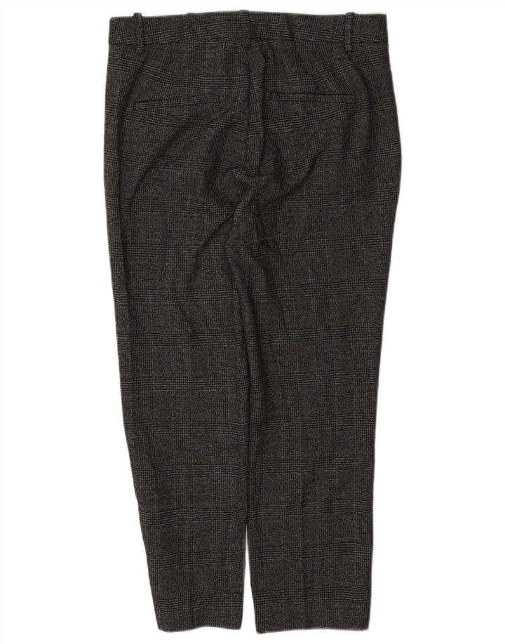 Zara Damen-Hose, mittelgroß, W28, L24, grau kariertes Polyester