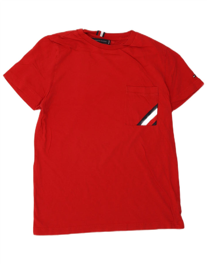 Tommy Hilfiger Herren T-Shirt Top Small Rot Baumwolle