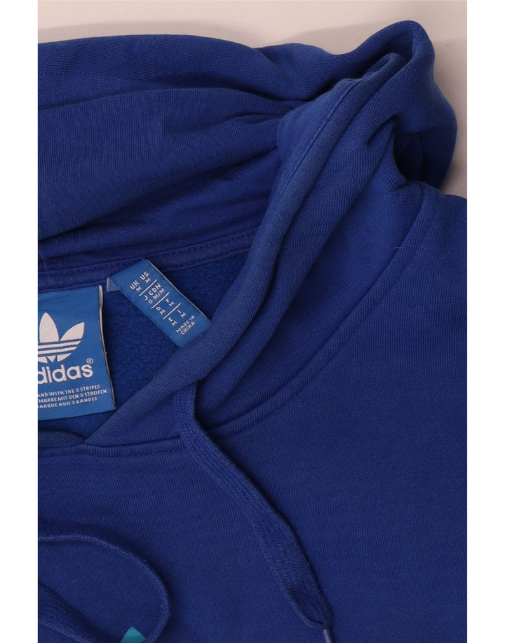 Adidas Herren Graphic Hoodie Pullover mittelblaue Baumwolle