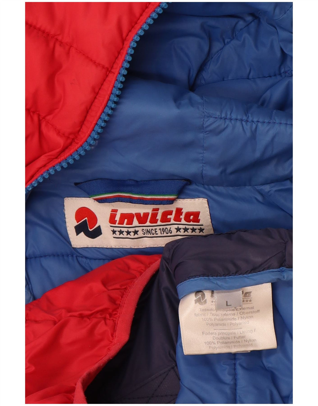 Invicta Wattierte Damenjacke mit Kapuze, UK 16, großes rotes Polyamid