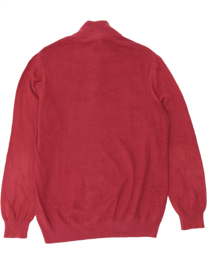 TIMBERLAND Mens Zip Neck Jumper Sweater 2XL Red Cotton Vintage Timberland and Second-Hand Timberland from Messina Hembry 