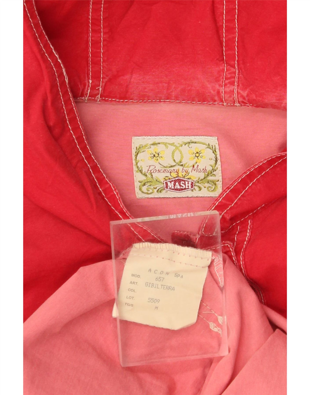 MASH Damen-Oversize-Utility-Jacke mit Kapuze, UK 14, mittelrote Baumwolle