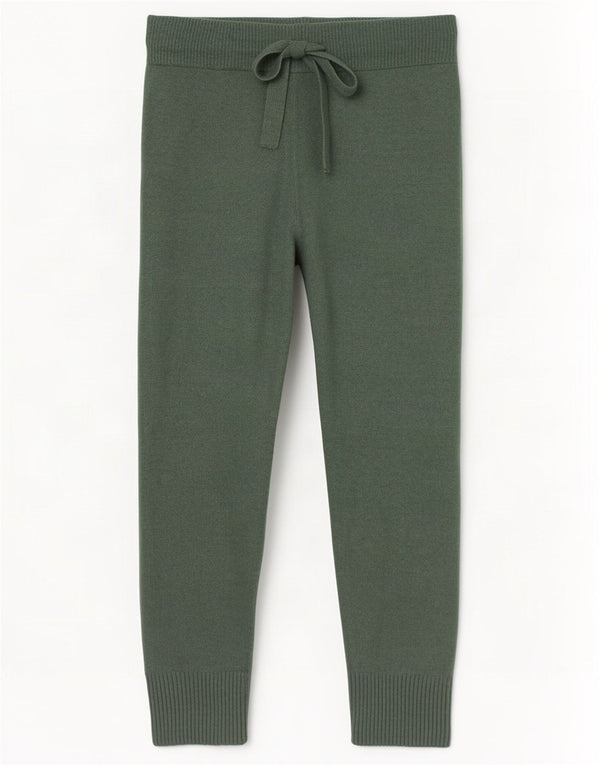 Zara Damen Strick-Jogginghose XL W32 L28 Grün