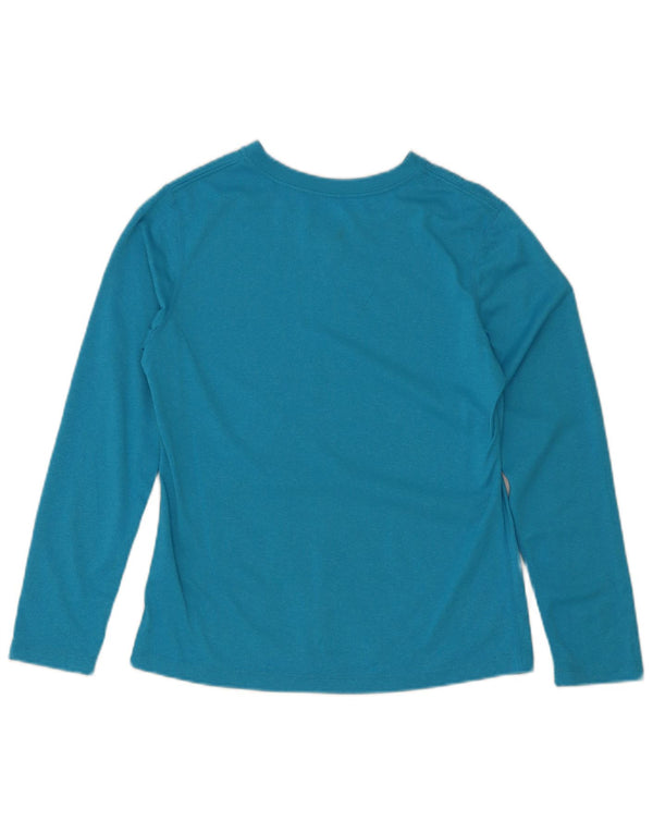 Nike Dri-Fit-Oberteil für Mädchen, langärmlig, 11–12 Jahre, Größe L, blau, Polyester