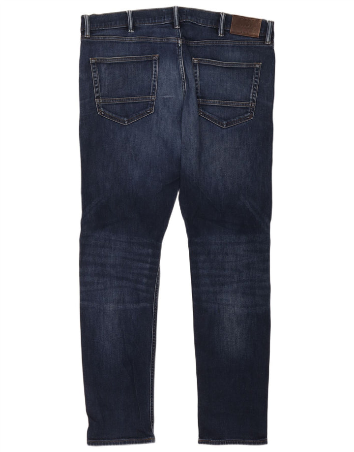 Marks & Spencer Herren Slim Jeans W38 L33 Marineblaue Baumwolle