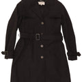 Hobbs Damen Trenchcoat UK 12 Mittelschwarze Baumwolle