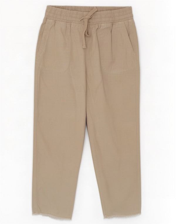 Zara Damen-Hose mit hoher Taille, mittelgroß, W28, L25, Beige